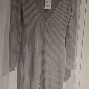 Zara Gray Long Sleeve Dress